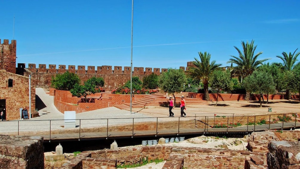 Pair of women at the Silves Castle in Silves