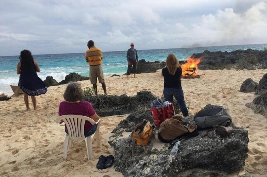 Bermuda Beach Bonfire with Dark and Stormy Cocktail Included