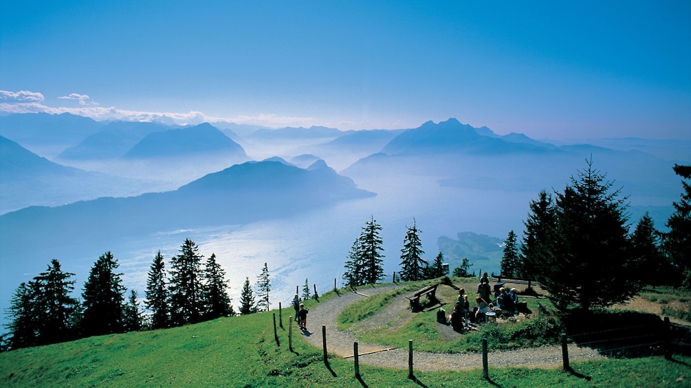 Foggy mountain view in Switzerland