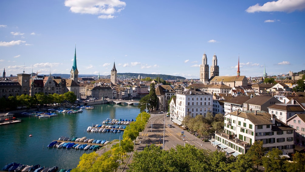 Aerial view of Zurich 