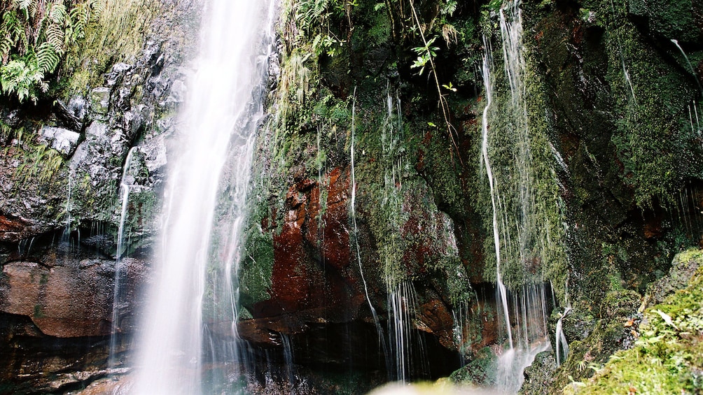 Closeup of a waterfall in Rabacal Valley