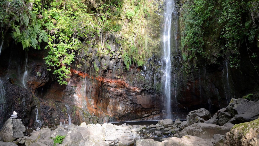 A waterfall in Rabacal Valley