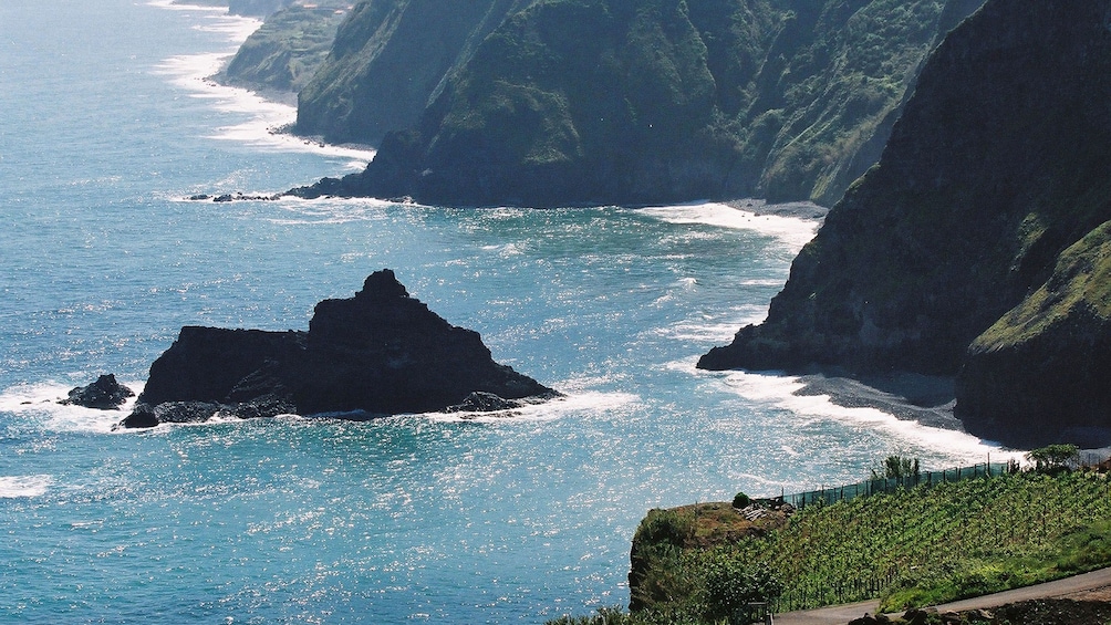 Rock formations off the coast of Madeira