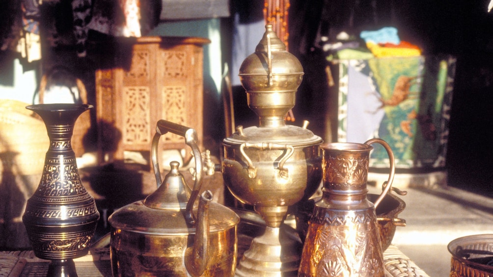 Handmade items for sale at a market in Bethlehem