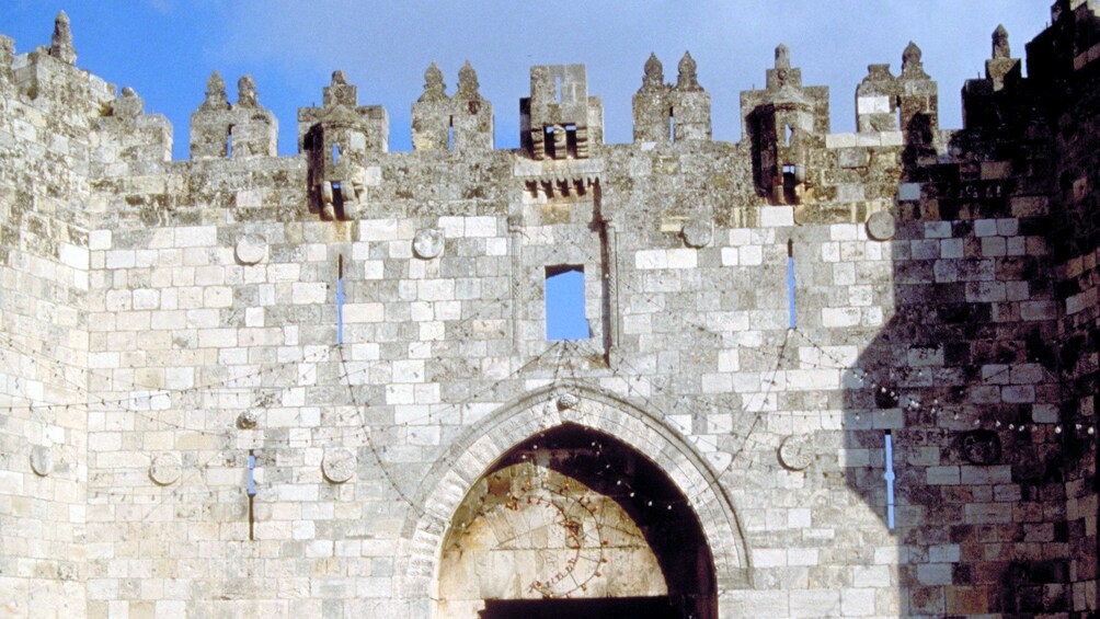 Remains of a stone wall in Jerusalem