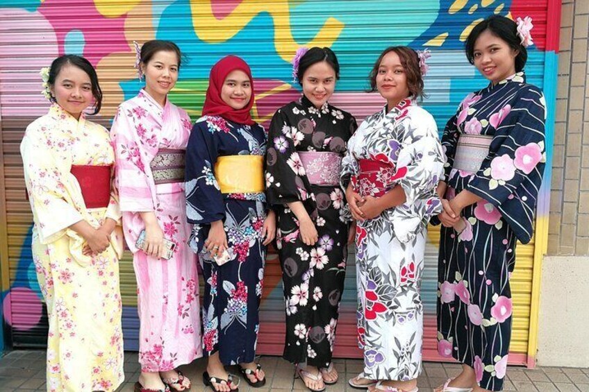 Real Kimono experience and Tsumami Kanzashi Workshop