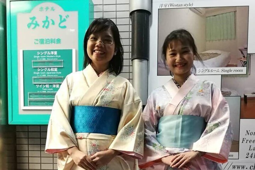 Real Kimono experience and Tsumami Kanzashi Workshop