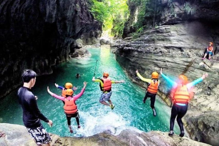 Private Whale Shark Watching and Canyoneering in Kawasan Falls Tour