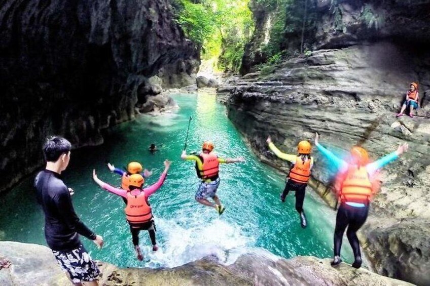 Private Whale Shark Watching and Canyoneering in Kawasan Falls Tour
