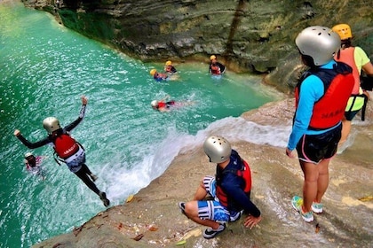 Private Whale Shark Watching and Canyoneering in Kawasan Falls Tour