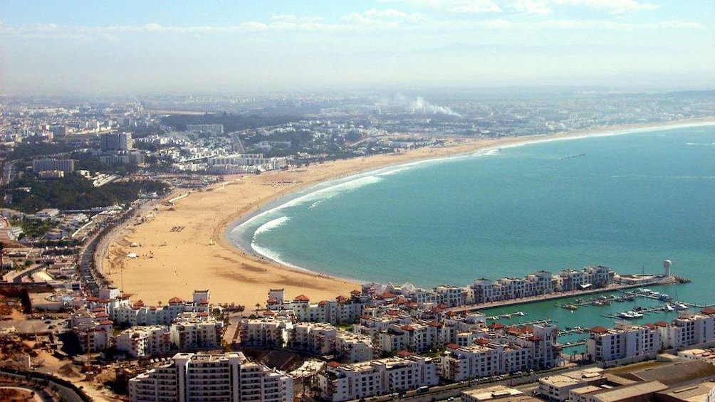 A view of Agadir and its coast
