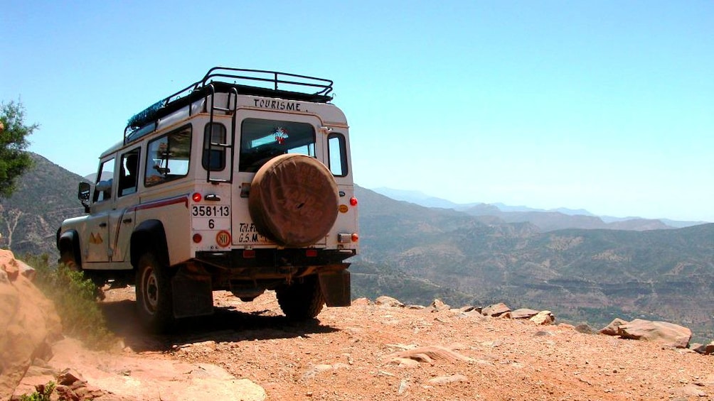 Jeep on a dirt road in Agadir