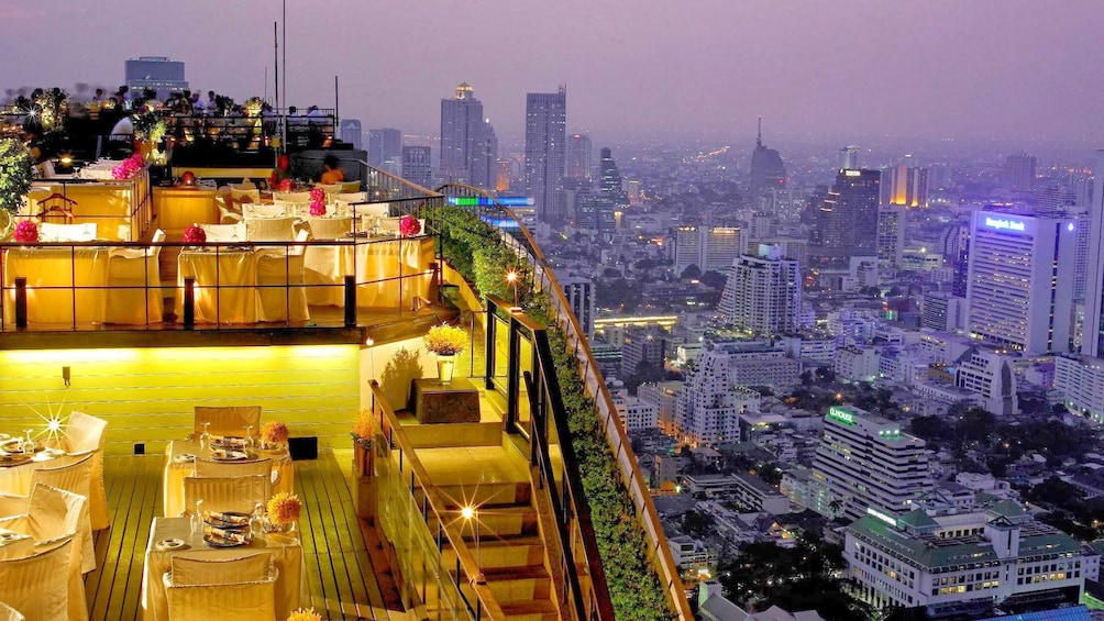 Dining area at vertigo in bangkok
