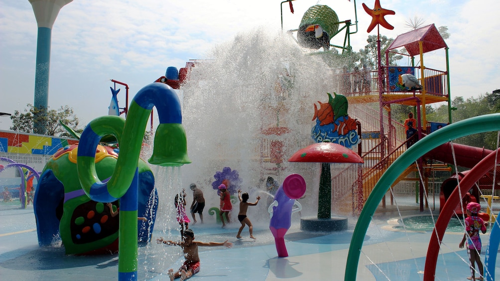 People at a water park in bangkok