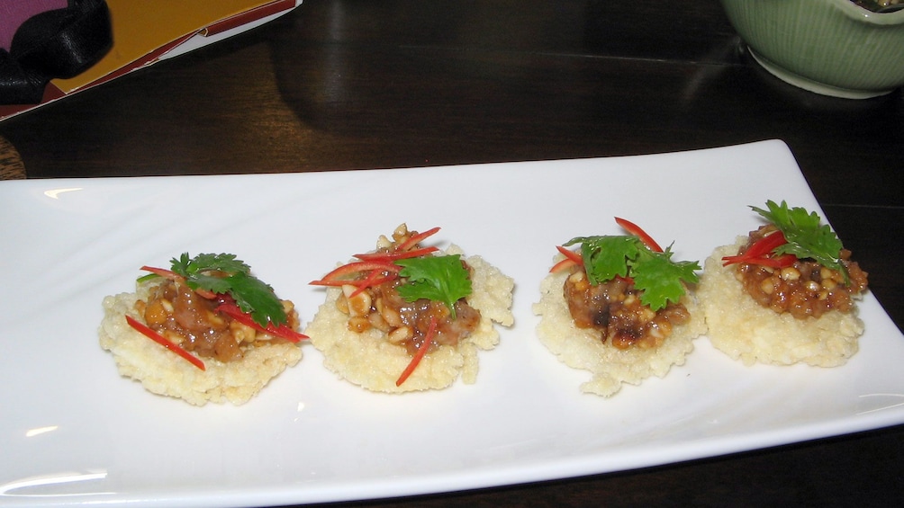 Plated dish from a cooking class in Bangkok