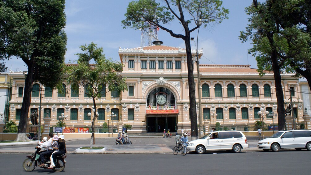 Front street view of the Saigon Central Post Office a post office in the downtown Ho Chi Minh City