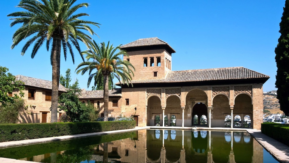 small pool at the Alhambra palace in Granada