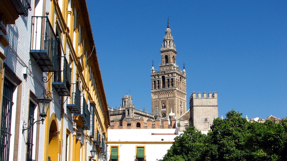 The Seville Cathedral from a distance in Spain
