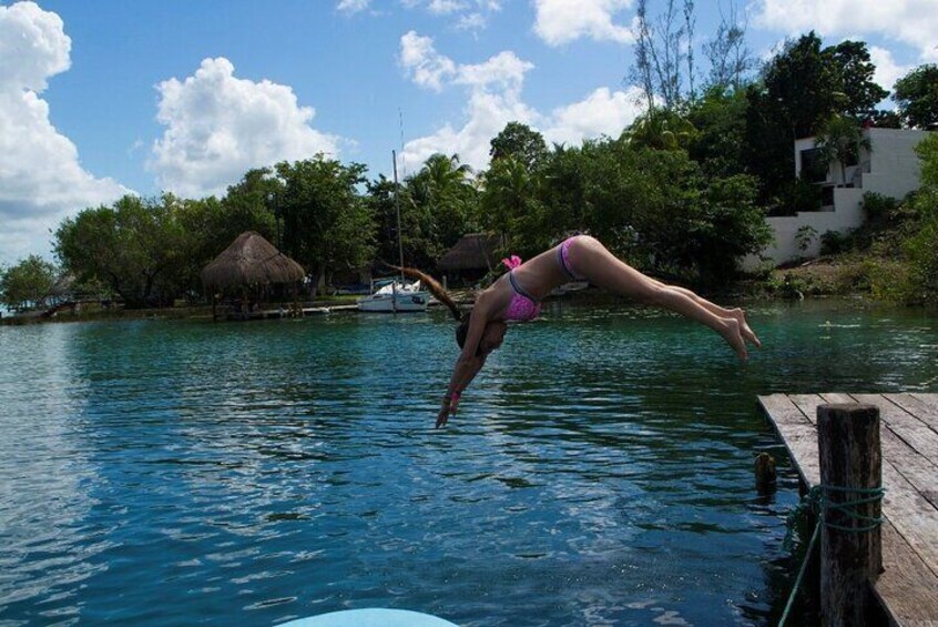 The Best Experience on 7 Colors Lagoon - Bacalar Pontoon Tour 