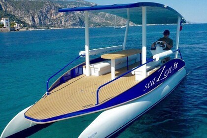 French Riviera Solar Powered Boat Private Cruise + Option: Pick-up from Nic...
