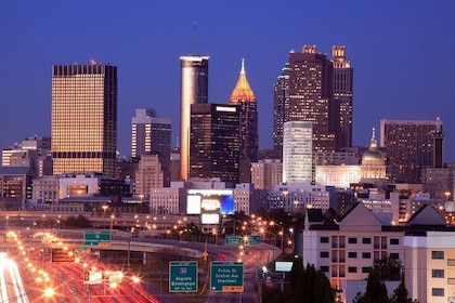 Recorrido nocturno por las luces de la ciudad de Atlanta con fotos y parada...