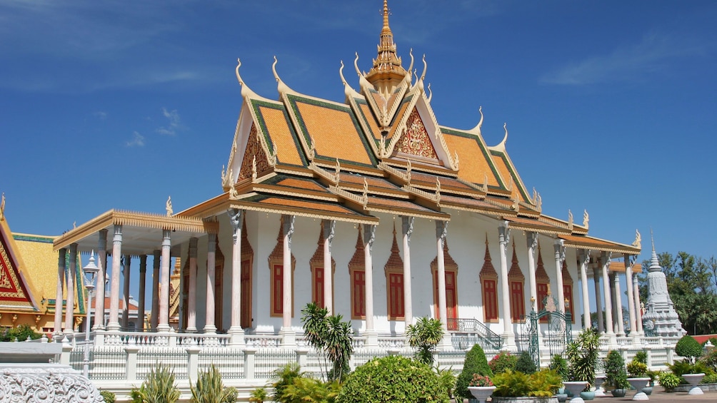 The exterior of a temple in Phnom Penh