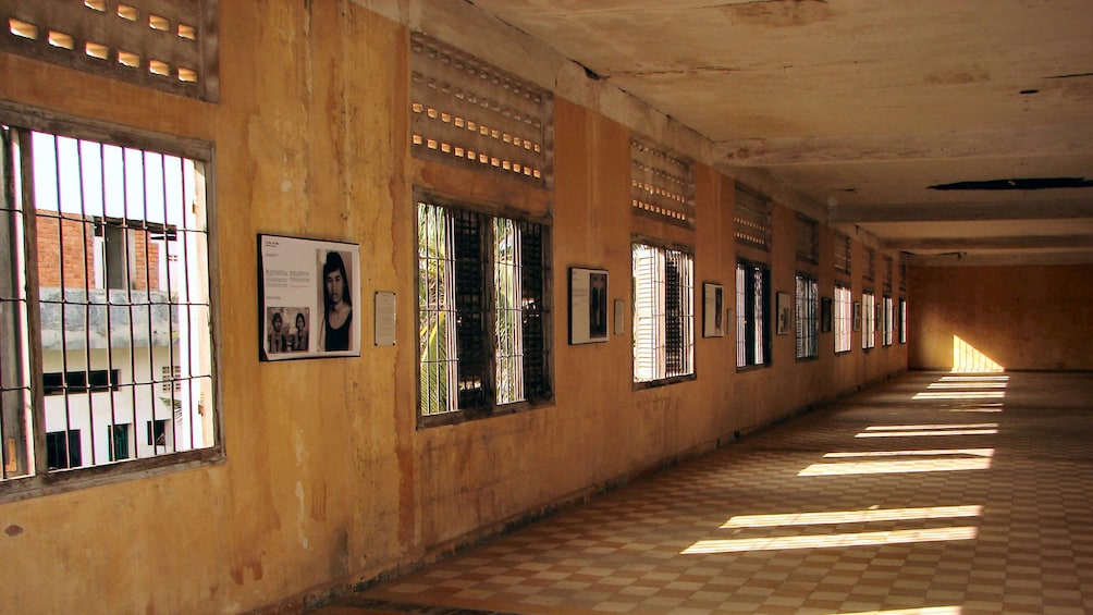 Inside the Tuol Sleng Genocide Museum in Phnom Penh