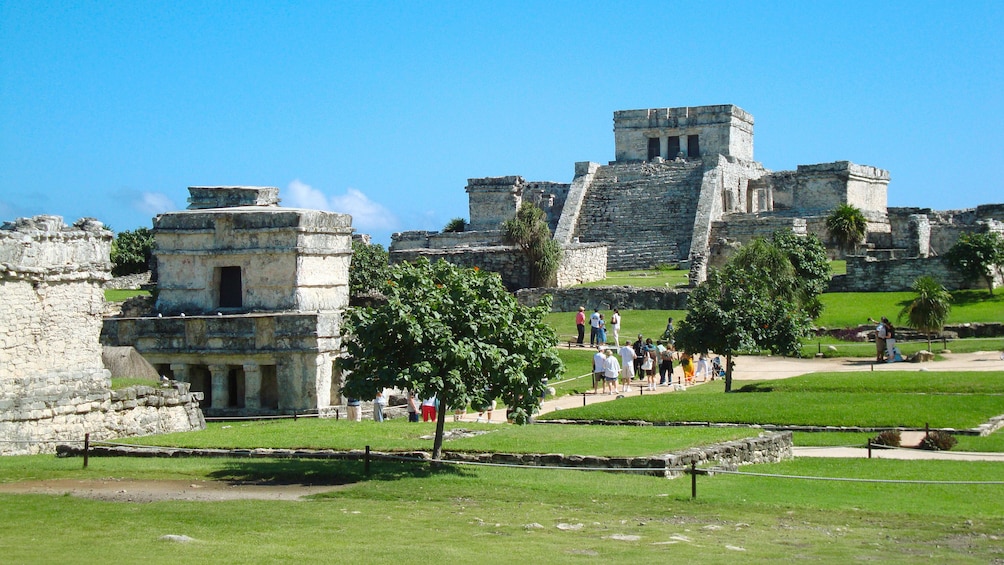 Ruins of Tulum on a bright sunny day