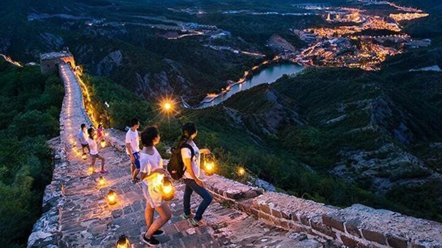 simatai great wall night scene