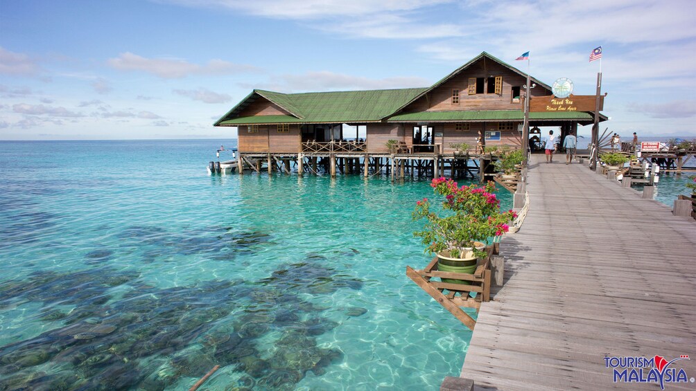 ocean side building in Kota Kinabalu