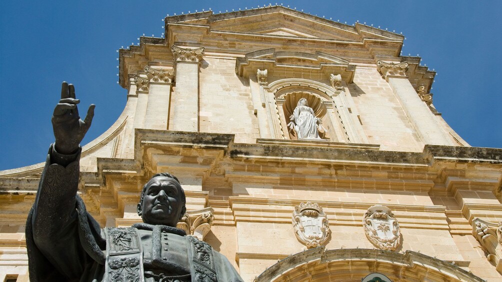 sculpture inside the Cittadella in Malta