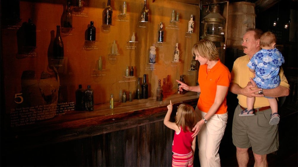 Aged rum bottles at the Shipwreck Treasure Museum in Key West