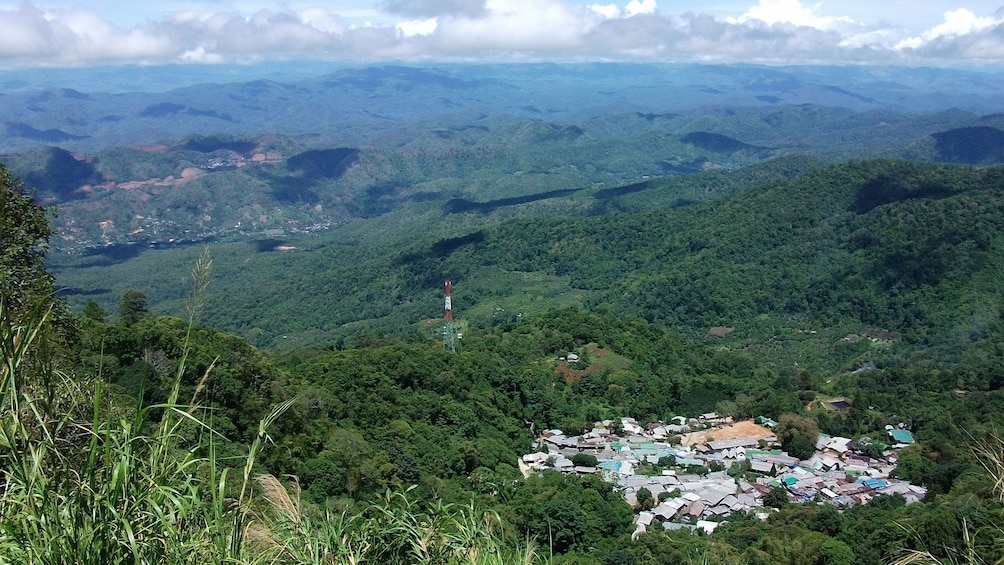 view of village and valley in Chiang Mai