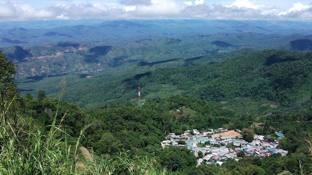 view of village and valley in Chiang Mai