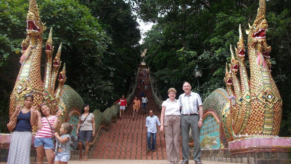 Orante bridge with dragons in Chiang Mai
