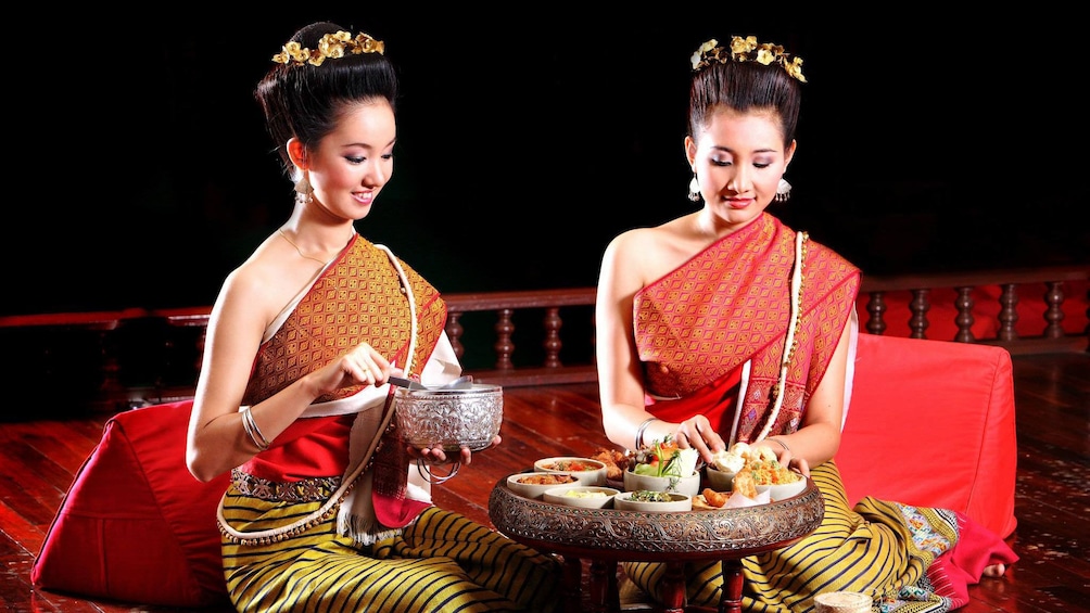 Ladies enjoying some foods in Chiang Mai