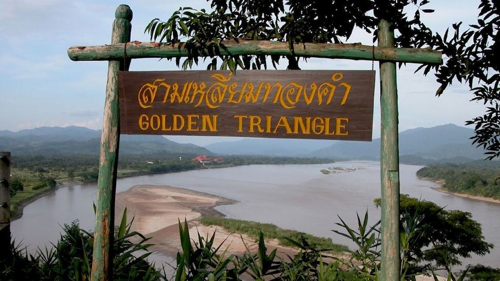 Golden triangle sign in Chiang Rai