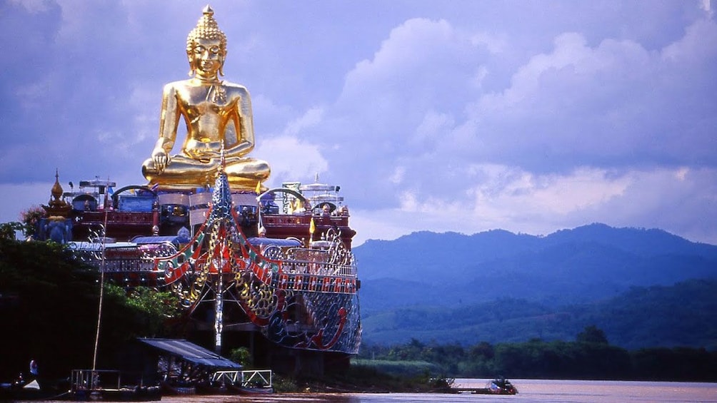 Gold statue in chiang rai