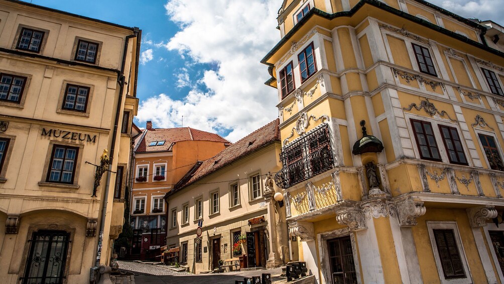 Beautiful yellow building in Bratislava