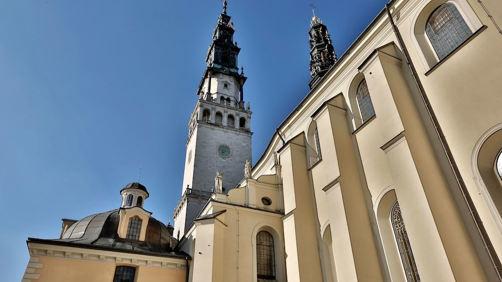 Close up view of a building in Poland