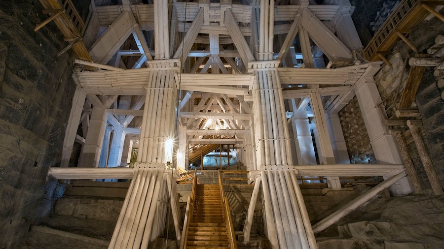 View inside the Wieliczka Salt Mine in Wieliczka