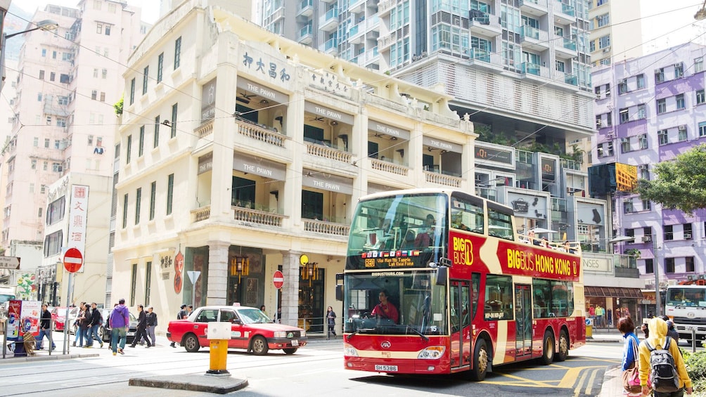 Navigating through the busy city in Hong Kong