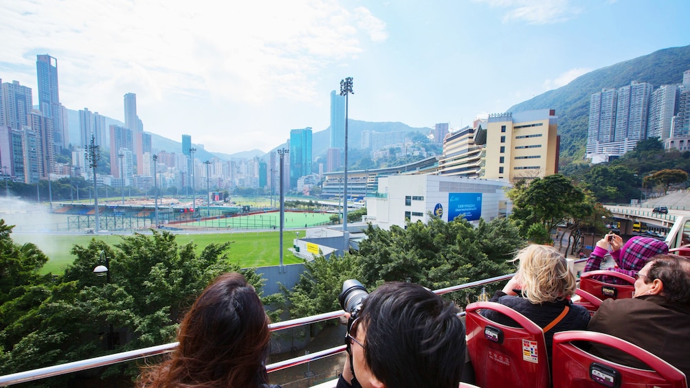 Passing by sport fields in Hong Kong