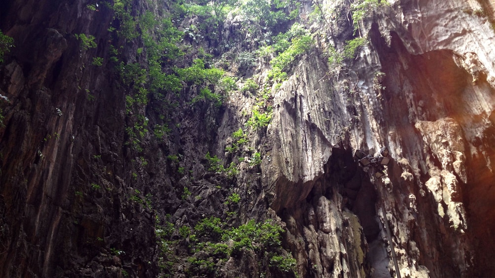 Cliff walls leading up to Batu Caves