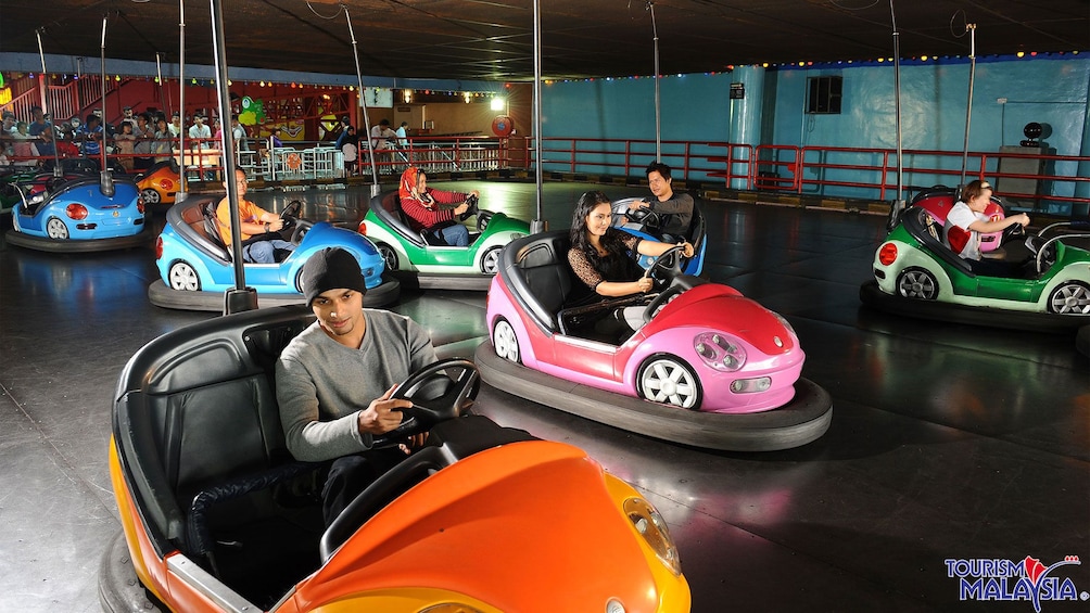 People in bumper cars in Kuala Lumpur