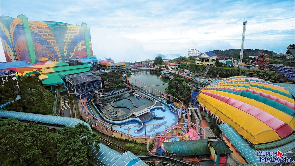 aerial view of theme park in kuala lumpur