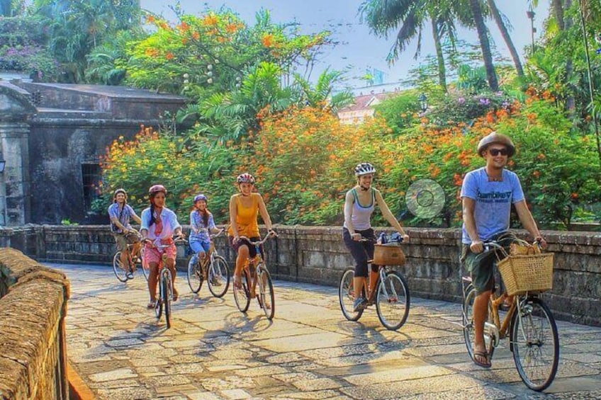 Biking throughout Intramuros