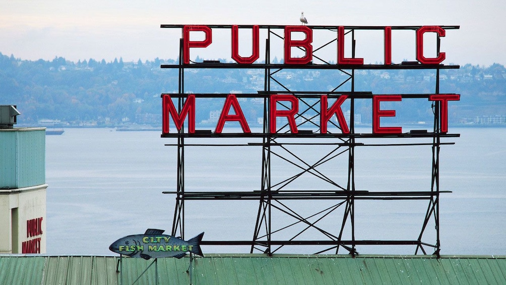 Sign for Public Market in Seattle 