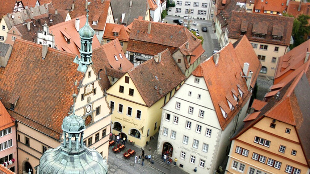 city aerial view in Frankfurt