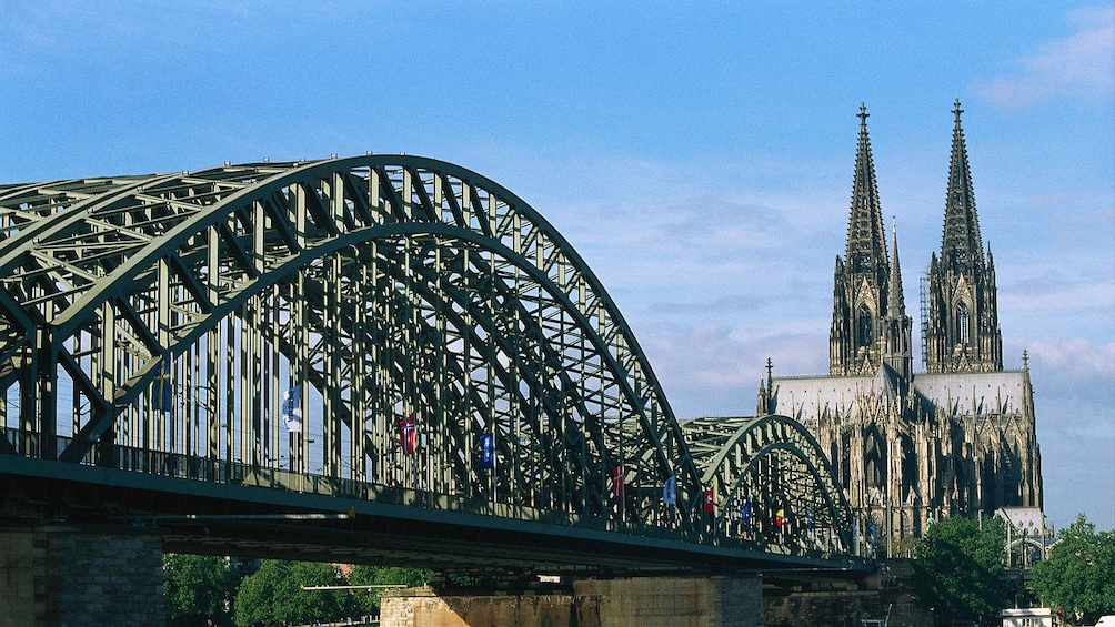 The bridge near the cathedral in Cologne